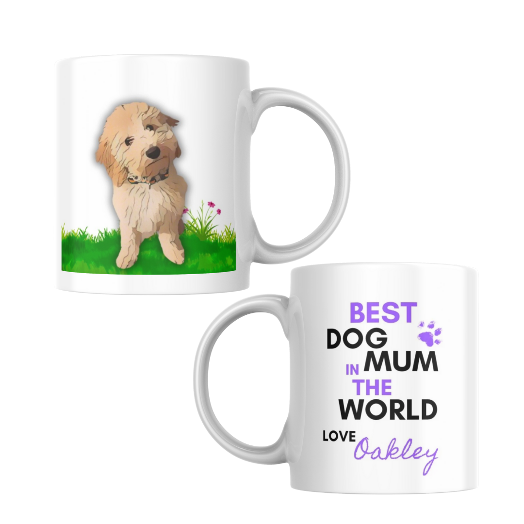 Personalised Dog Mum Mug with Custom Artwork